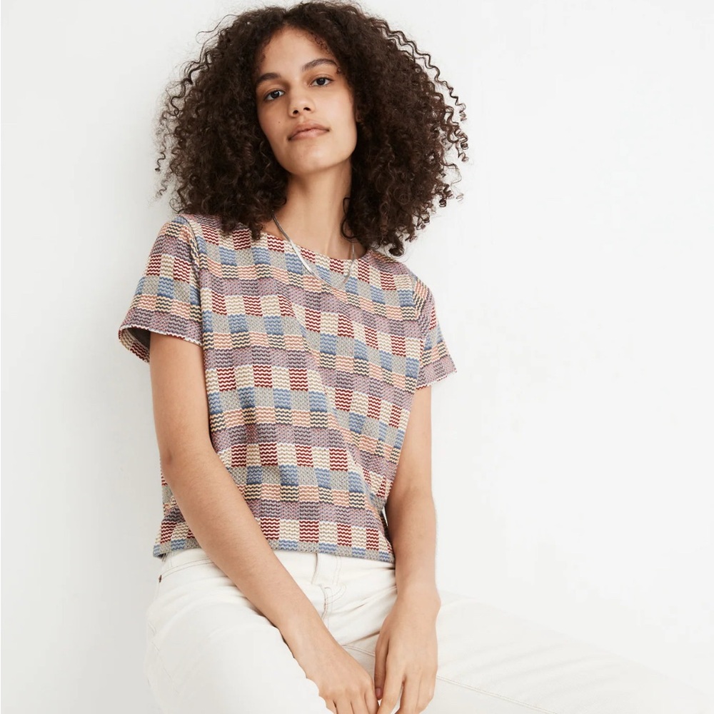 Madewell Jacquard Setlist Boxy Short Sleeve T-Shirt